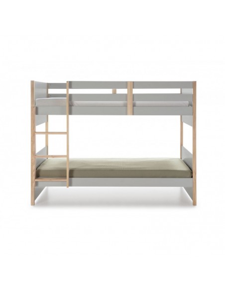 Litera Dorvus de Madera de Pino DM Lacada Gris