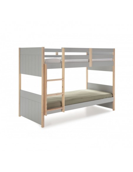 Litera Dorvus de Madera de Pino DM Lacada Gris