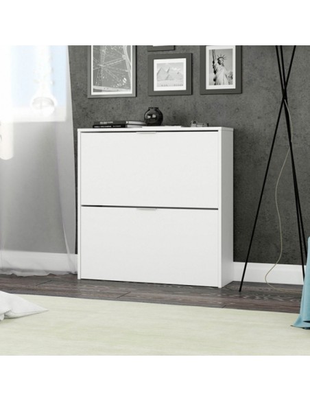 Zapatero 2 Puertas Abatibles Blanco