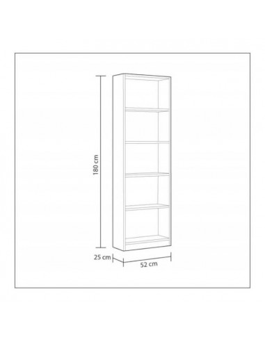 Estanteria Juvenil de 5 Baldas Blanco