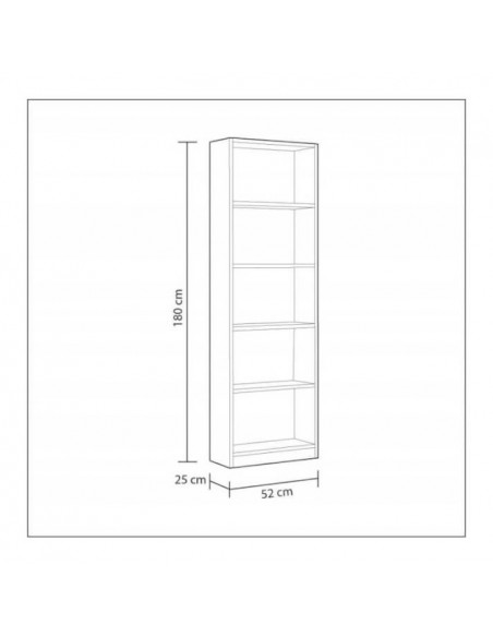 Estanteria Juvenil de 5 Baldas Blanco