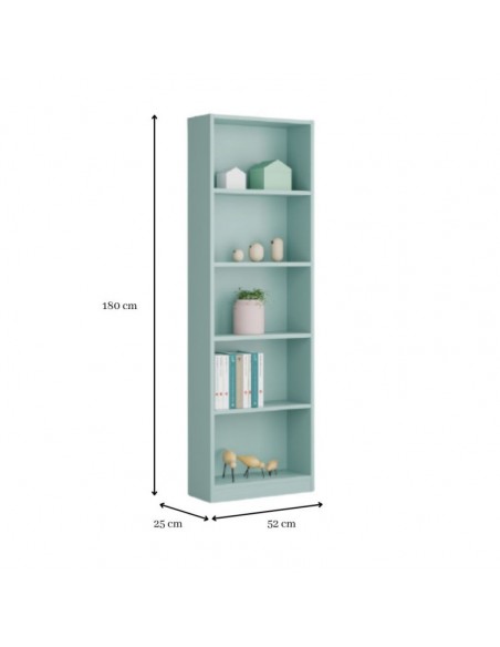Estanteria Juvenil de 5 Baldas Verde