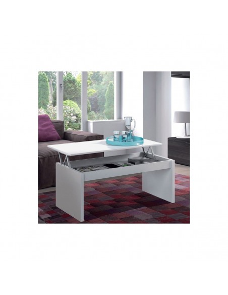 Mesa Centro Elevable Blanco Modelo Nor