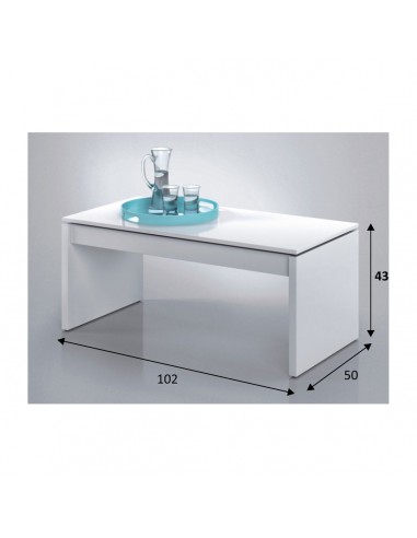 Mesa Centro Elevable Blanco Modelo Nor