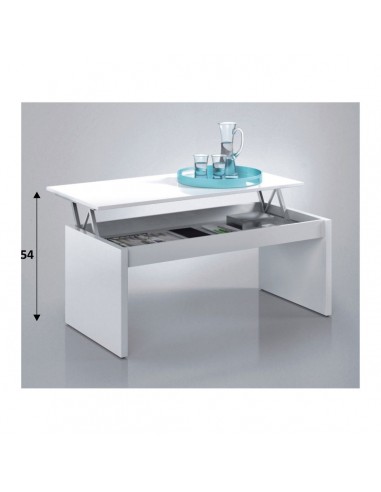 Mesa Centro Elevable Blanco Modelo Nor