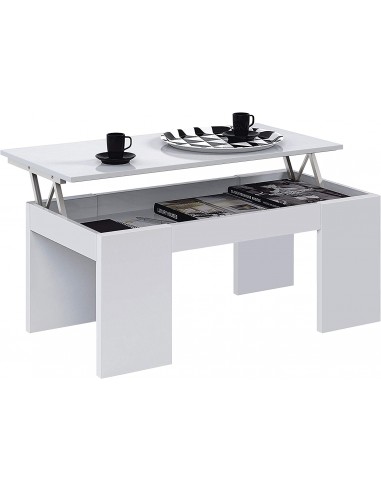 FLOW Mesa Centro Elevable Blanco...