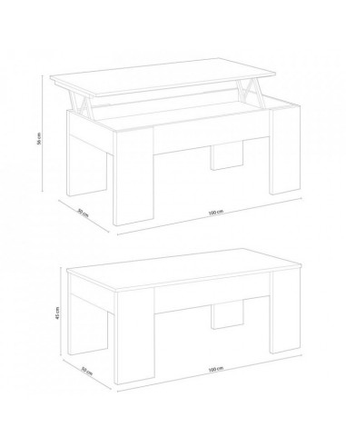 FLOW Mesa Centro Elevable Cambrian...