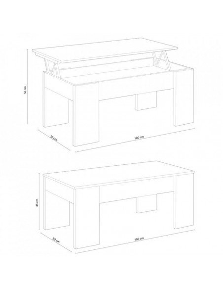 FLOW Mesa Centro Elevable Cambrian Modelo Forbes