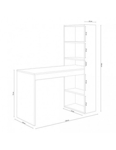 Escritorio + Estantería Reversible...