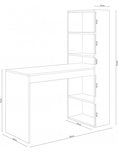 Escritorio y Estantería Reversible...