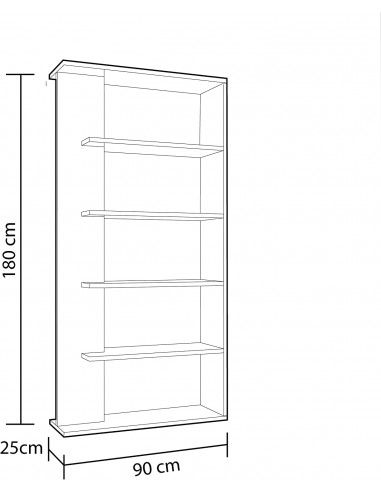 Estanteria Moderna de 5 Baldas