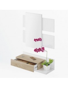 Recibidor con 1 Cajón + Espejo 2