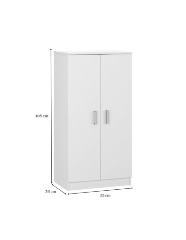 Zapatero Armario de 2 Puertas Blanco