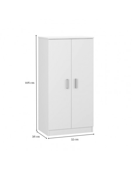 Zapatero Armario de 2 Puertas Blanco