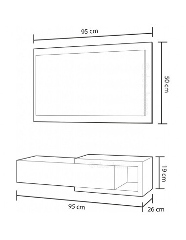 Recibidor con Cajón + Espejo