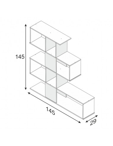 Estanteria Moderna Cambrian y Blanco