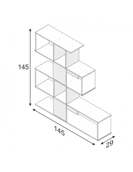 Estanteria Moderna Cambrian y Blanco