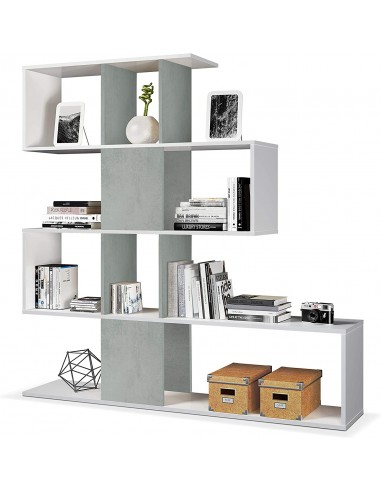 Estantería Moderna Gris y Blanco