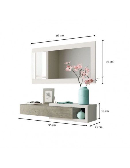 Recibidor 1 Cajón + Espejo