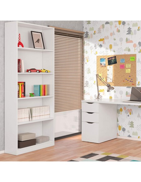 Estanteria de 5 Estantes Moderna Blanco