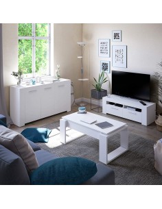 Mueble de TV 2 Puertas blanco 2