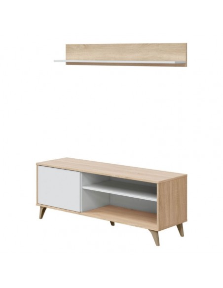 Mueble TV de 1 Puerta + Estante Superior