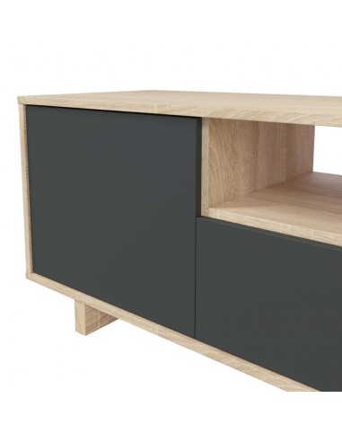Mueble TV 3 Puertas Cambrian y Negro