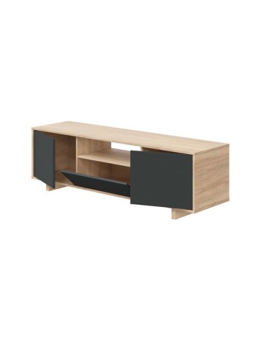 Mueble TV 3 Puertas Cambrian y Negro
