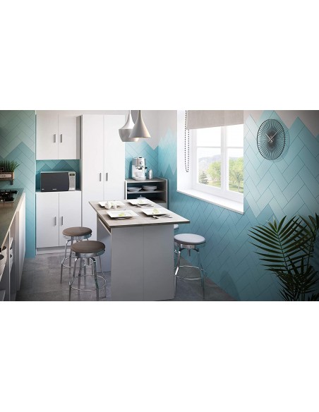 Armario 2 Puertas y 4 Estantes blanco