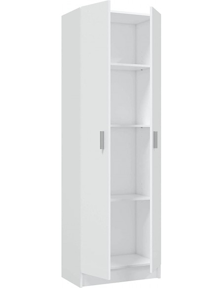 Armario 2 Puertas y 4 Estantes blanco