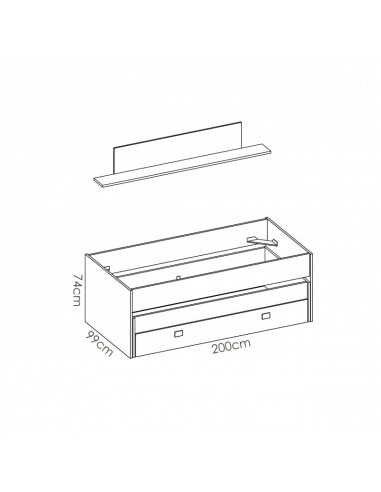 Cama Compacta con 2 Camas + Cajón y...