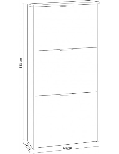 Zapatero de 5 Puertas Abatibles Blanco