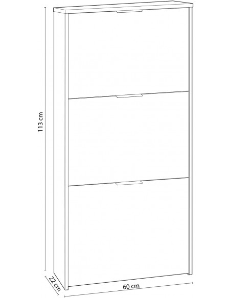 Zapatero de 5 Puertas Abatibles Blanco