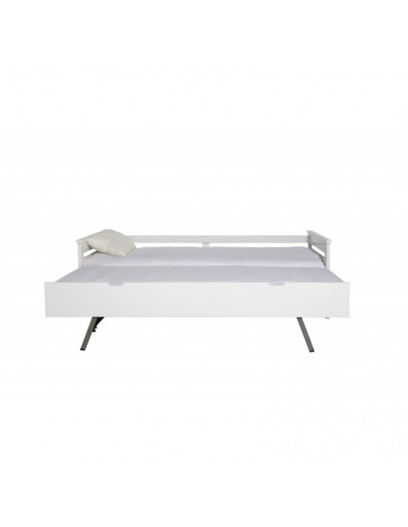 Cama Nido Madera de Pino Blanco Multicolor con Somier de Arrastre