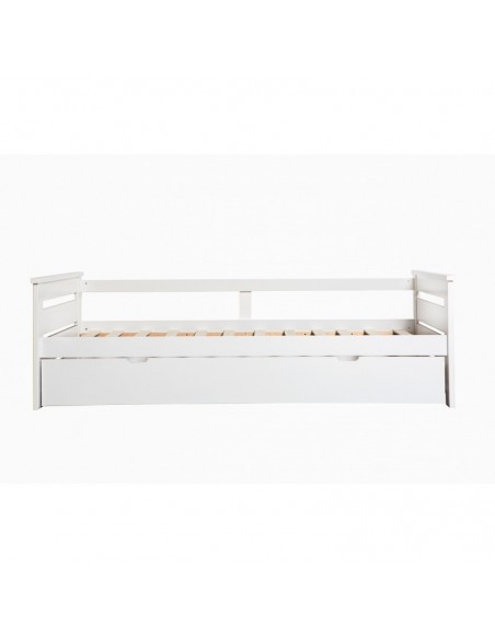 Cama Nido Madera de Pino Blanco Multicolor con Somier de Arrastre