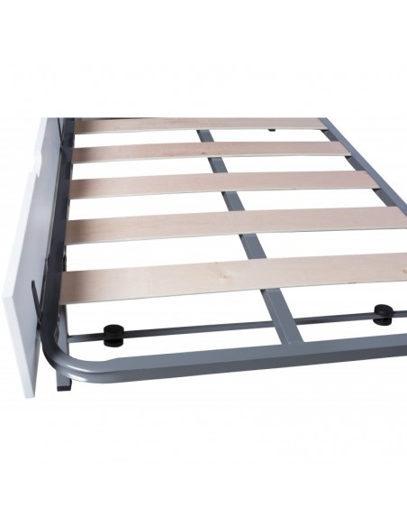 Cama Nido Madera de Pino Blanco Multicolor con Somier de Arrastre