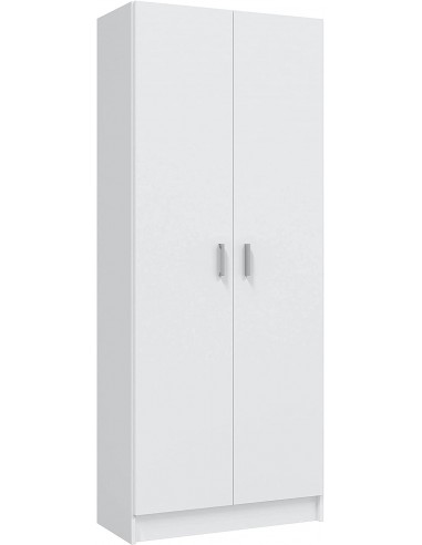 Armario Escobero de 2 Puertas Blanco