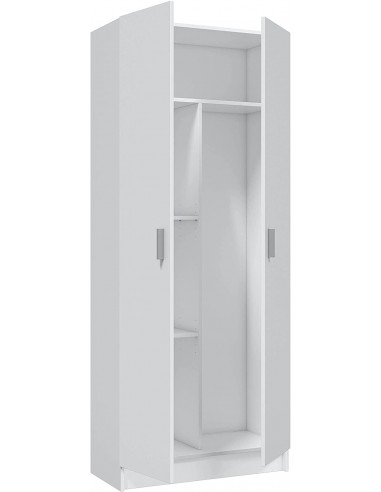 Armario Escobero de 2 Puertas Blanco