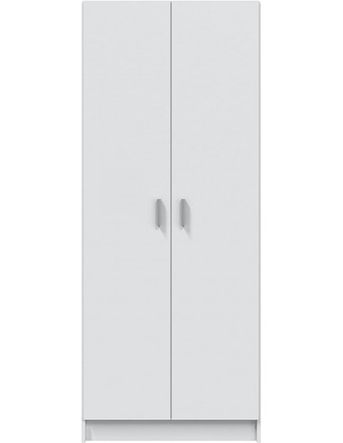 Armario Escobero de 2 Puertas Blanco