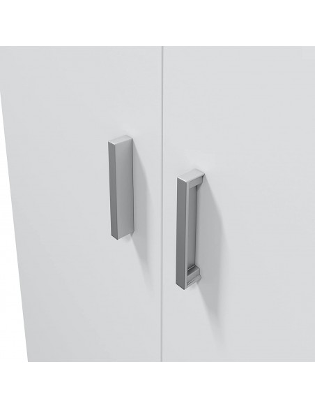Armario Escobero de 2 Puertas Blanco