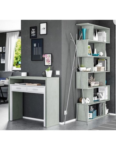 Escritorio Desplazable Blanco y Gris...