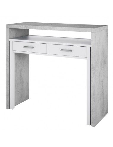 Escritorio Desplazable Blanco y Gris...