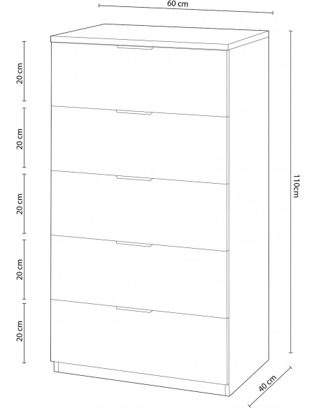 Sinfonier 5 Cajones Blanco