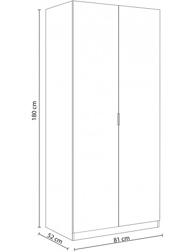 Armario 2 Puertas Simple Blanco