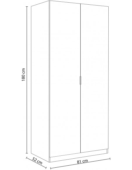 Armario 2 Puertas Simple Blanco