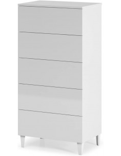 Cómoda 5 Cajones Blanco 2