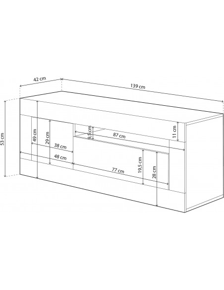 Mueble de TV 2 Puertas Artik