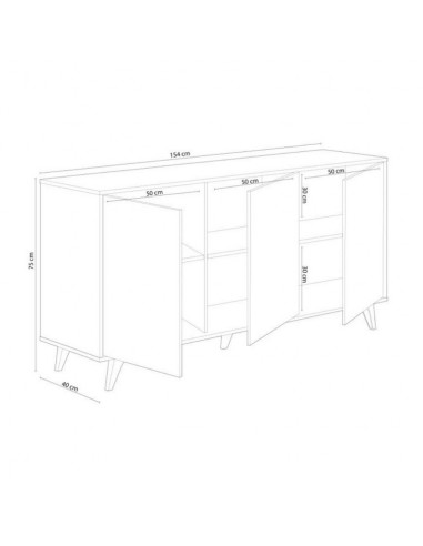 Aparador 3 Puertas blanco