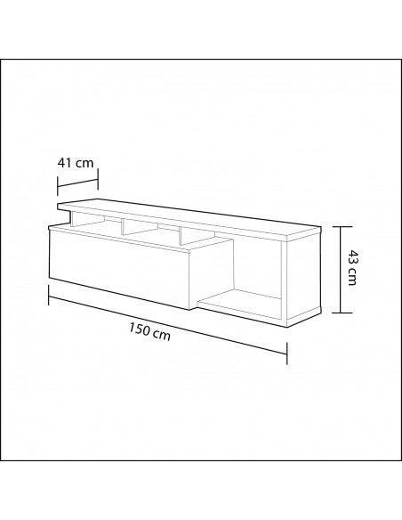 Modulo de TV 1 Puerta + Leds
