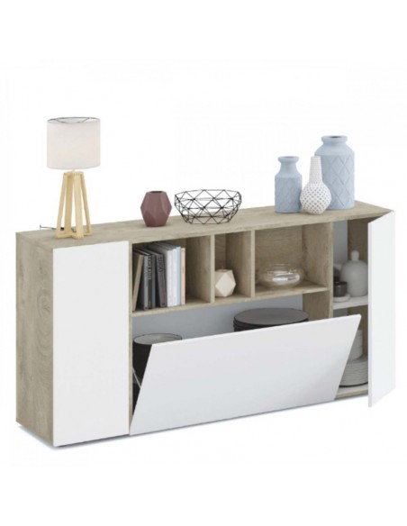 Aparador 3 Puertas con Estantes Blanco